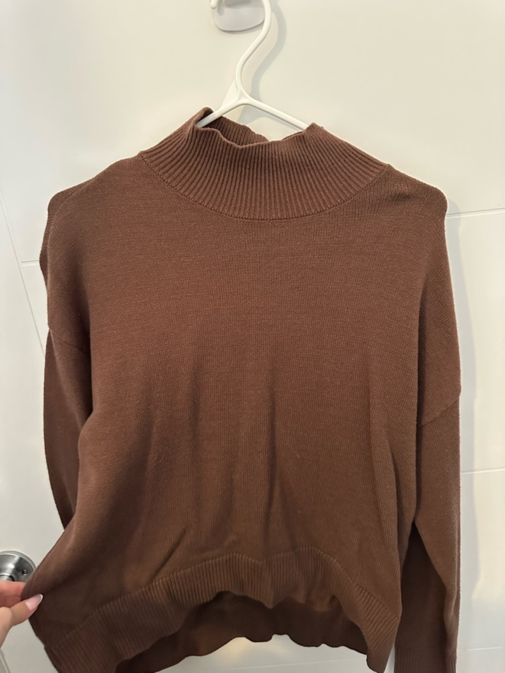 OAK + FORT Women's Turtleneck Sweater - Brown